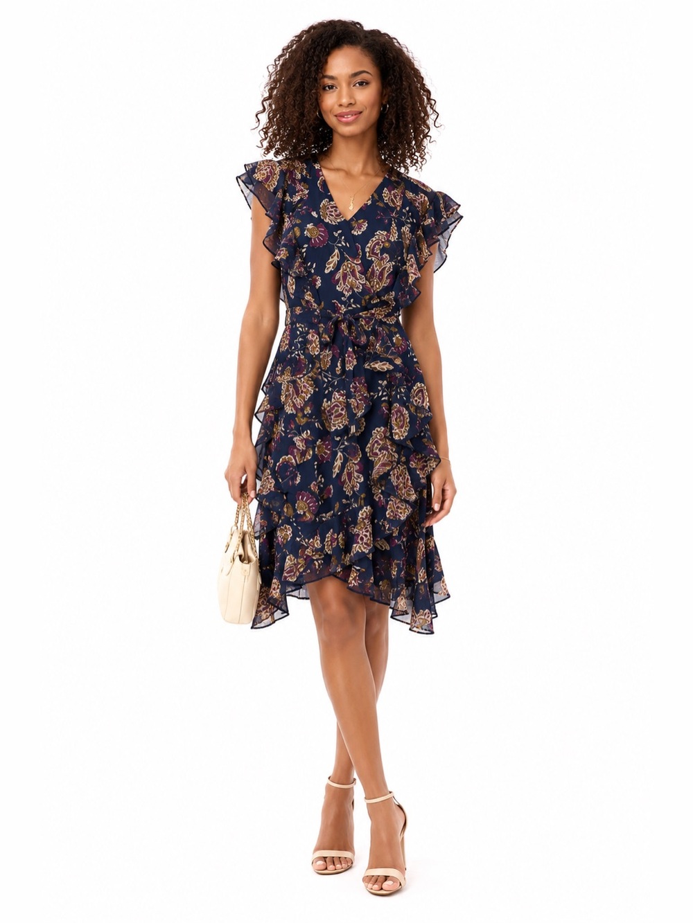 Tommy Hilfiger Paisley Flutter Sleeve Dress-NWT-00C